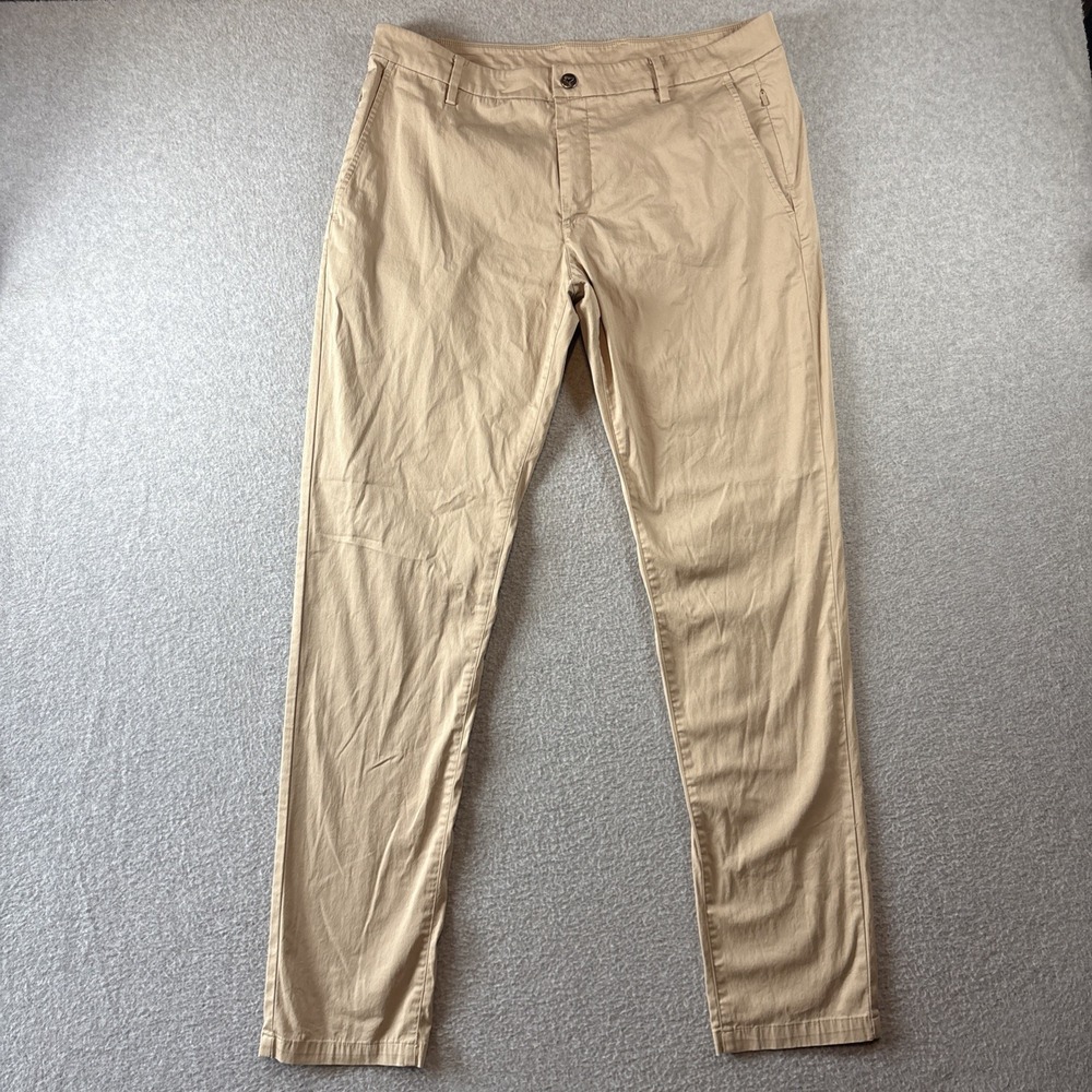 Birddogs Men's 36x34 Beige Performance Pants Straight Leg Stretch Golf Preppy